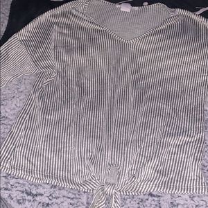 cute stripe long sleeve shirt